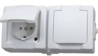Kopp 137002003 Wandcontactdoos dubbel spatwaterdicht