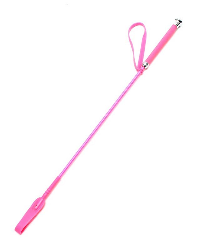 Rimba Paardrijzweepje met flap 65cm Roze