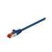 Goobay 68268 CAT 6 patchkabel, S/FTP (PiMF), blauw - LSZH halogeenvrij, koper