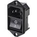 TRU COMPONENTS TC-10088376 Prise d'appareil (froide) C14, montage en panneau vertical Nombre total de pôles: 3 10 A Noir 1 pièce(s)