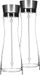 Haushalt International Carafe/pichet - Set de 2x pièces - 1 litre - verre - brochette à fruits en acier inoxydable - brosse à vaisselle spéciale