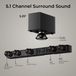 Samsung Barre de son - Système home cinéma - 340 W - Son 5.1 canaux - Dolby Atmos - HDMI - Caisson de basses filaire (13,3 cm) - Contrôle par application