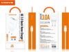 COFI 15W 3A Quick Charge 3.0 chargeur, charge rapide, avec prise + câble de chargement Type-C, blanc