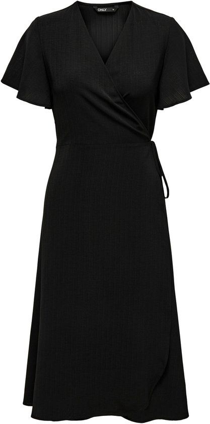 ONLY ONLCALI LIFE Midi Wrap Dress Women Black M