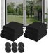 Ibenzoa® Moustiquaire pour fenêtres - 150x130 cm, noir