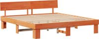 vidaXL Bedframe Wasbruin 180 x 200 cm Massief Grenenhout