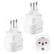 Pack Italië Pack van 2 reisadapters Italië converter stekker, reisstekker type L stopcontact, tourconverter, basisadapter Engeland voor EU naar Uruguay, Chili, Ethiopië, Italië, Libië, Syrië