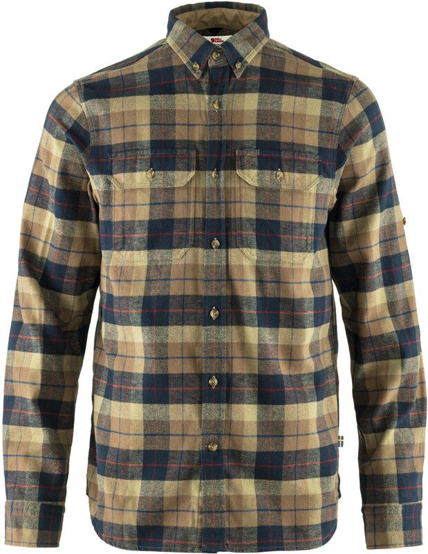 Fjällräven Singi Heavy Flanellen Overhemd Bruin/Donkerblauw