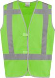 Merkloos / Sans marque Veiligheidsvest 100% polyester lime maat 164-176