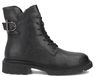 Filippo Damen Halbstiefel Noir en cuir naturel avec talon bloc, fermeture éclair et lacets