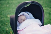 Wallabiezzz Voetenzak Maxi Cosi - Lichtroze - 0-12 Maanden - Katoen/Fleece