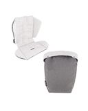 Twistshake Kinderwagen Zitkussen + Voetenzak, Ademend Zachte Zitting Inzet, Comfortabele Warme Voetenzak, Slaapzak voor Liggende Buggy, Grijs