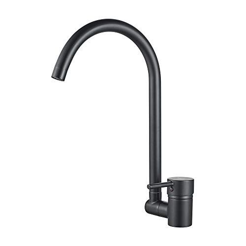 Ibergrif Folding kitchen tap, Faucet for Sink MonoMando, Black