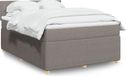 Maison Exclusive - Boxspringbed met matras, taupe, 140x200 cm, gestoffeerd