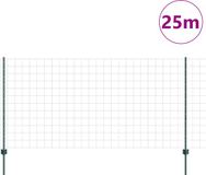 vidaXL Euro-hek met palen 25 x 1,2 m PVC-coated staal groen mesh