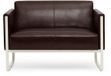 hjh office Aruba | 2-Zits - Lounge bank / sofa - Bruin - Kunstleder