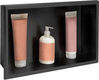 Rea - Badkamer Inbouwnis - Zwart - 10x45x30cm