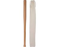 Relaxdays honkbalknuppel 34 inch - met jute zak - massief hout
