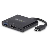 StarTech.com StarTech USB-C Multiport Adapter - HDMI, USB 3.0, 60W PD - Black
