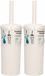 Merkloos Bahama Warenvertriebs Gmbh Toiletborstel met houder - 2x stuks - wit - kunststof - 35 cm