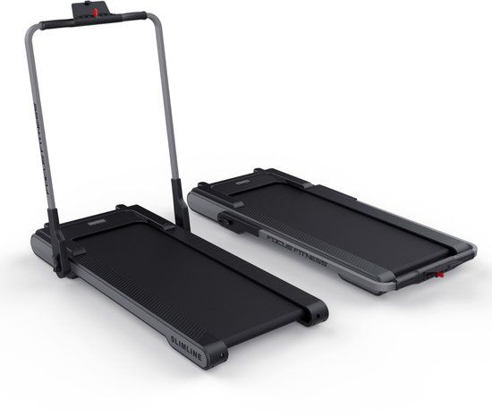Focus Fitness Slimline iPlus Loopband - Compact Design - 12 Programma's - Zwart/Grijs