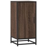 vidaXL Dressoir - 35,5x35x76 cm - bewerkt hout en metaal - bruin eikenkleur