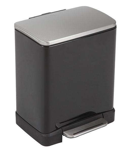 EKO - Europe Vepa Bins E-Cube Step Bin - 20L - Zwart