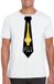 Bellatio Decorations Shoppartners Bv Wit kerst T-shirt voor heren - Suck my Piek zwarte stropdas print M