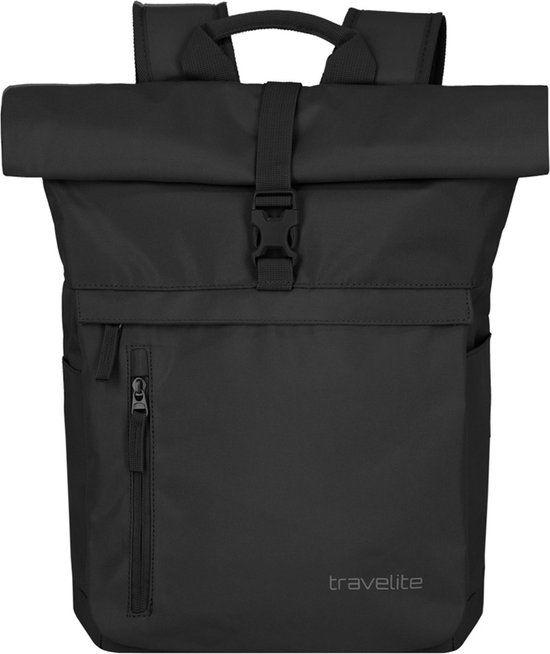 Travelite Basics Rollup Backpack - Rugzak met Laptopvak 15,6" - Black