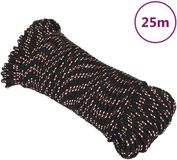 vidaXL Boot touw 4 mm 25 m polypropyleen zwart