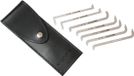 Outil de tension sans marque n° 2-7 pièces Lock Picking TOK Tension Flat Bars dans un étui en cuir véritable