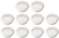 Ventilatierooster - Rond - 60mm - Wit - 10 stuks