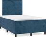vidaXL Boxspringbed met matras, donkerblauw, 120x190 cm, fluweel