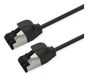 ROLINE U/FTP patchkabel Cat.8 (Klasse I), dun, LSOH, soepel draad, zwart, 0.15 m