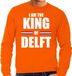 Bellatio Decorations Shoppartners Bv Koningsdag sweater I am the King of Delft - heren - Kingsday Delft outfit / kleding / trui XL