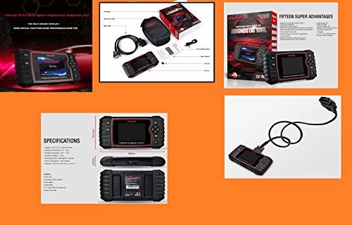 iCarsoft CR Pro Professional ALL-IN-ONE diagnoseapparaat meer dan 40 voertuigmerken OBD 2, 5-delige set