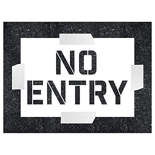 V Safety Geen Entry Stencil - 600x400mm - 1.1mm Polypropyleen