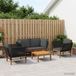 vidaXL - 5 - st - Massief - acaciahout - & - touw - Naturel