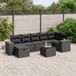 Maison Exclusive - Salon de jardin 8 pièces avec coussins, rotin synthétique noir