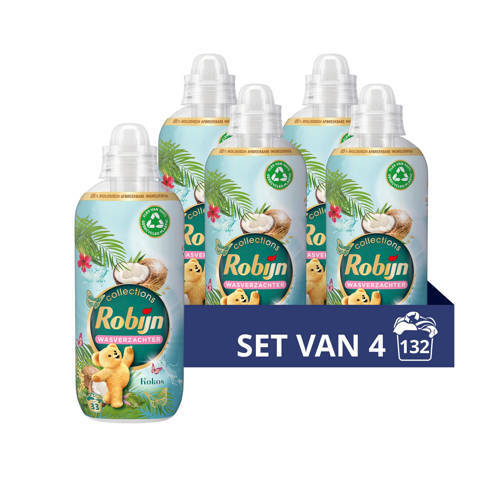 Robijn Robijn Collections Kokos Wasverzachter - 4 x 33 wasbeurten - voordeelverpakking - 132 wasbeurten