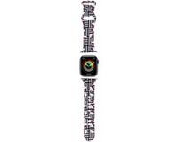 Hello Kitty Siliconen Hoofd- en Strepenband voor Apple Watch 38/40/41 mm - Zwart