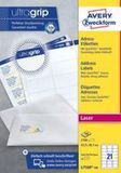 AVERY Zweckform Verzendetiketten, 99,1 x 67,7 mm, helder wit