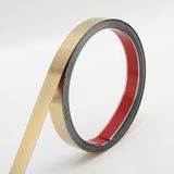 Merkloos / Sans marque Metalen Muurlijst - Roestvrij Staal - Interieur Decoratie - Zelfklevend - 5 x 2 cm - Geborsteld Goud