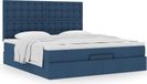 Maison Exclusive - Cadre de lit ottoman avec matelas, bleu, 180x200 cm, textile