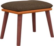 vidaXL - Voetenbank - 45x29,5x35 cm - Stof en Kunstleer - Bruin