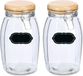 Zeller Weck Weckpot/inmaakpot - 4x - 1.85L - glas - met beugelsluiting - incl. etiketten