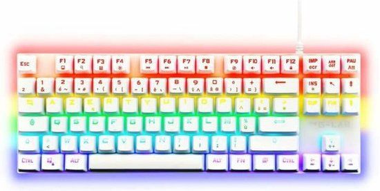 The G-Lab Mercury AZERTY White Gaming Keyboard