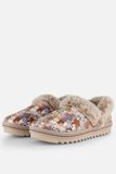 Skechers Bobs Cozy Kiss dames pantoffel - Beige multi - Maat 39