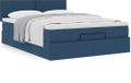 Maison Exclusive - Cadre de lit ottoman avec matelas, bleu, 140x200 cm, textile