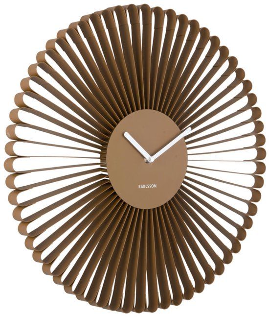 Karlsson Wandklok Cascara - Bruin - 50x50x50cm - Wandklok Modern